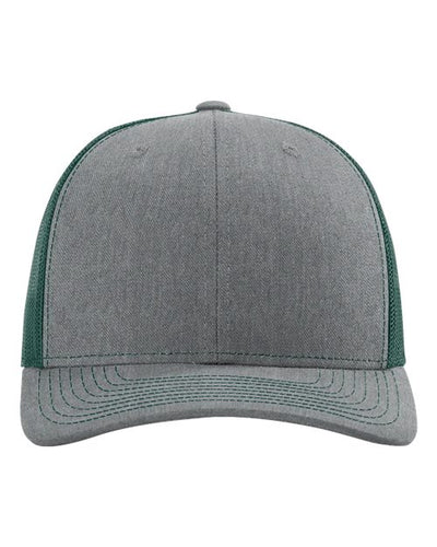 Richardson 112 Heather Grey/ Dark Green — front