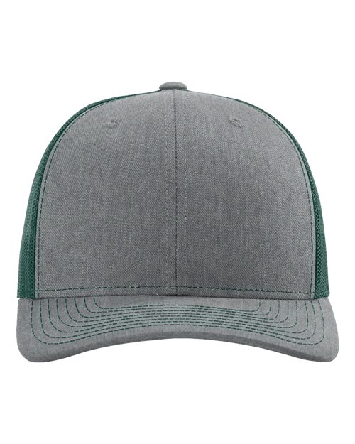 Richardson 112 Heather Grey/ Dark Green — front