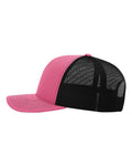 Richardson 112 Hot Pink/ Black — direct side