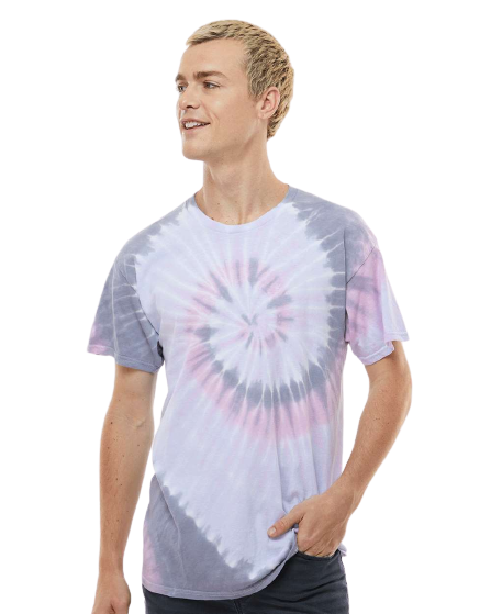 Unisex Multi-Color Spiral Short Sleeve T-Shirt - Malibu