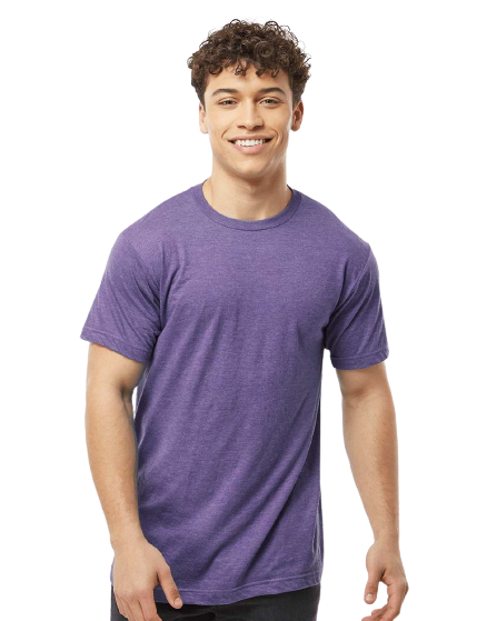 Unisex Fine Jersey Tee - Heather Purple