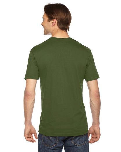 Unisex Fine Jersey Short-Sleeve V-Neck T-Shirt - Olive