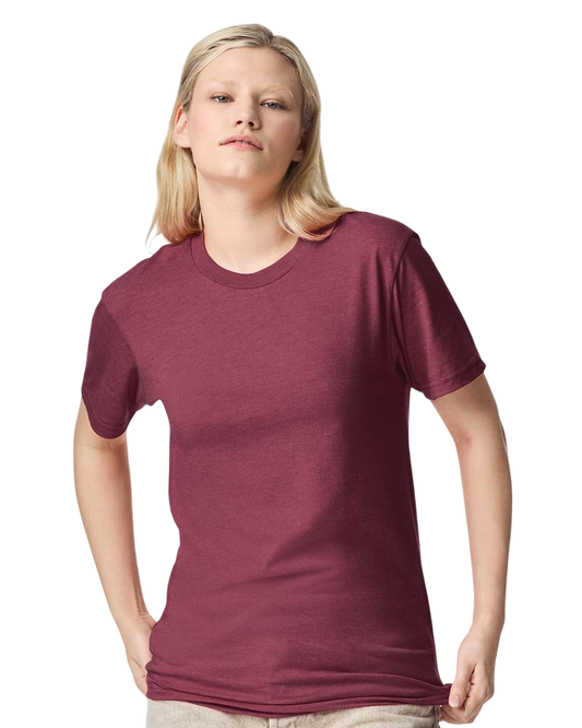 Unisex CVC T-Shirt - Heather Cranberry