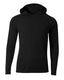 A4 A4N3409 - A4 Unisex Cooling Long Sleeve Hooded Tee - Black