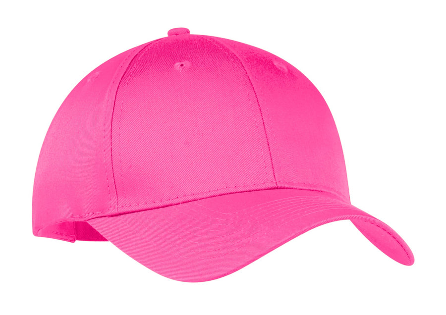 Six-Panel Twill Cap - Neon Pink