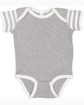 Infant Baby Rib Bodysuit - Heather / White / Heather White St