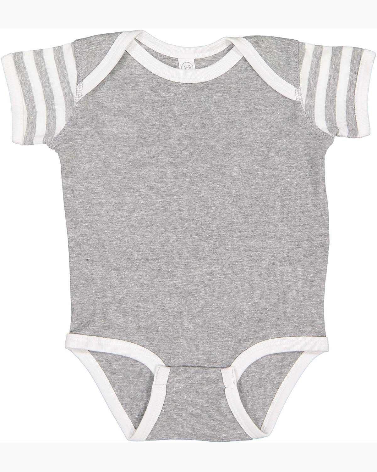 Infant Baby Rib Bodysuit - Heather / White / Heather White St