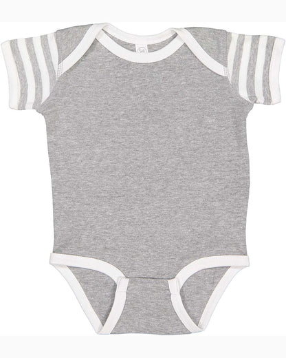 Infant Baby Rib Bodysuit - Heather / White / Heather White St