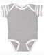 Rabbit Skins 4400 - Infant Baby Rib Bodysuit - Heather / White / Heather White St