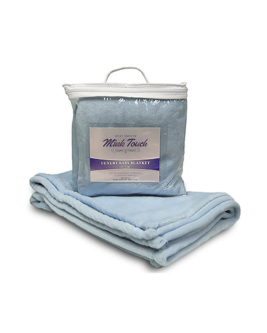 Mink Touch Luxury Baby Blanket - Baby Blue