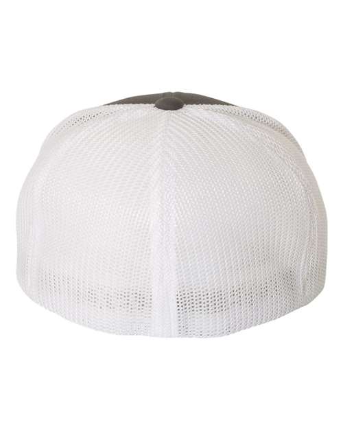 Flexfit 6511 Charcoal/ White — back