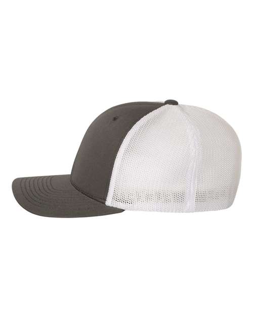 Flexfit 6511 Charcoal/ White — direct side