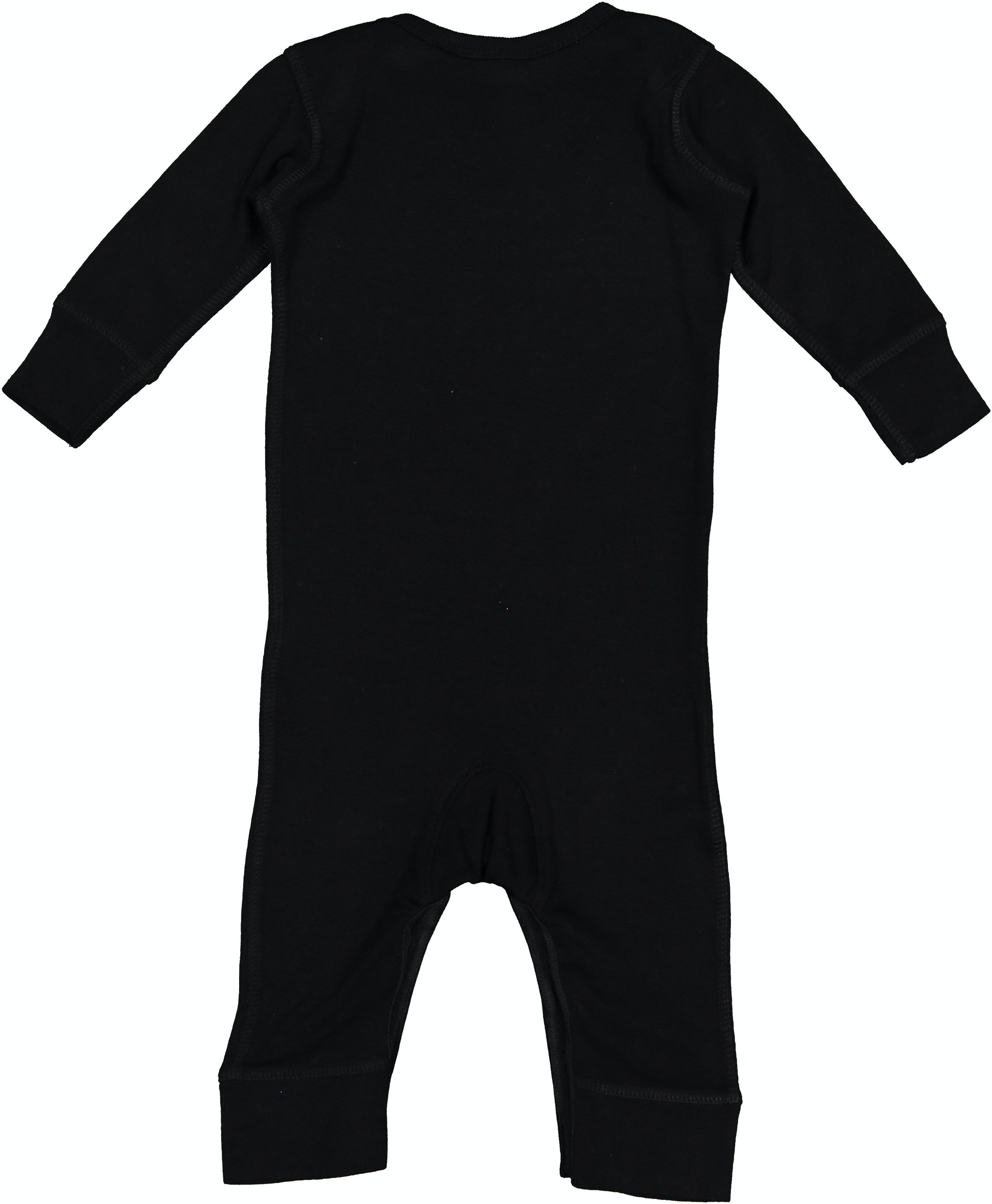 Infant Long-Sleeve Baby Rib Coverall - Black