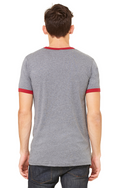 Men's Jersey Short-Sleeve Ringer T-Shirt - Heather Deep / Cardinal