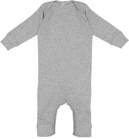 Infant Long-Sleeve Baby Rib Coverall - Heather