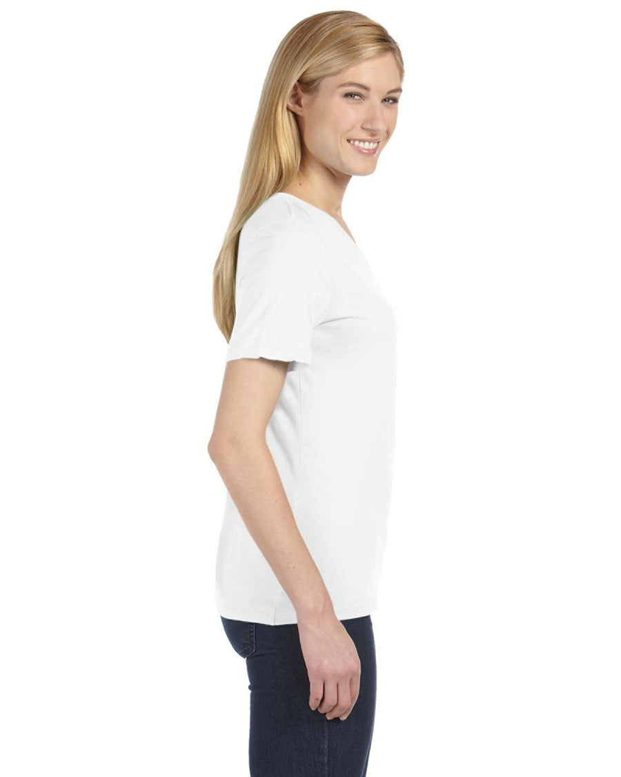 Missy Made in the USA Jersey Short-Sleeve V-Neck T-Shirt - White