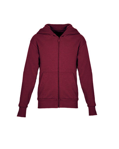 Youth Zip Hoodie - Maroon