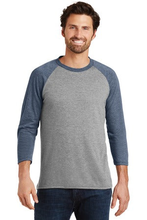 Unisex Perfect Tri 3/4-Sleeve Raglan - Navy Fr / Gray Fr