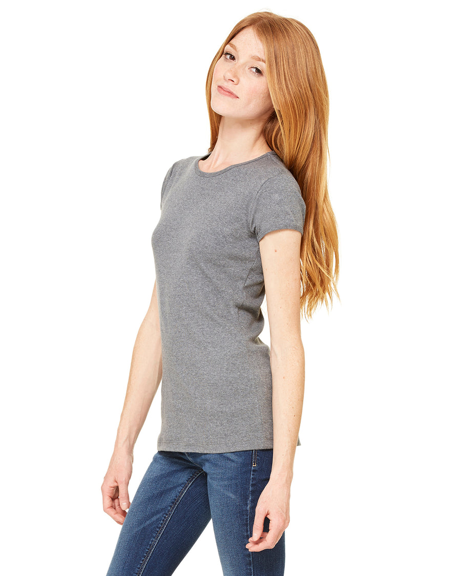 Women's Baby Rib Short-Sleeve T-Shirt - Heather Deep
