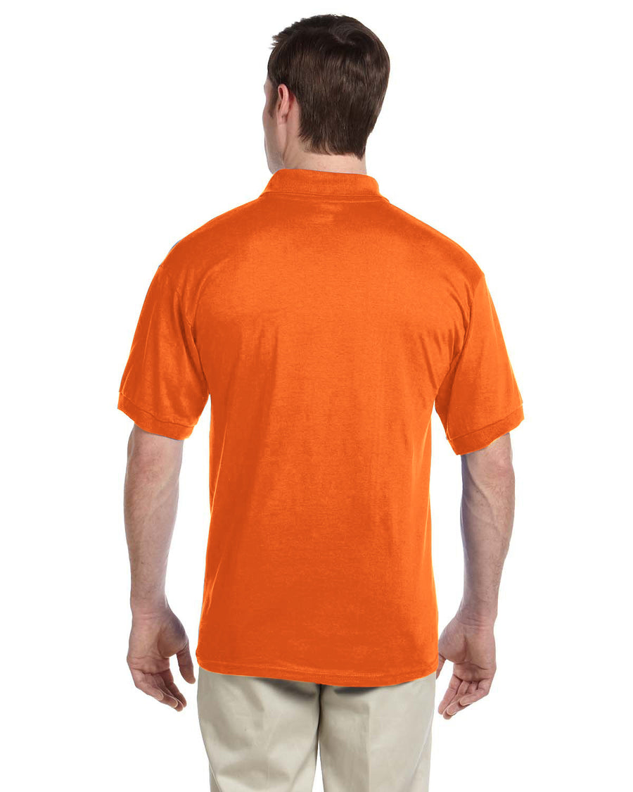 Unisex 50/50 Jersey Polo with Pocket - S Orange