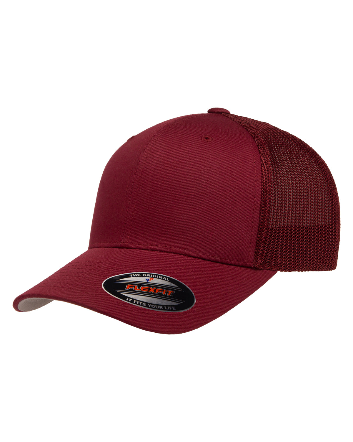 Unisex 6-Panel Trucker Cap - Cranberry