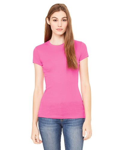 Women's Sheer Mini Rib Short-Sleeve T-Shirt - Berry