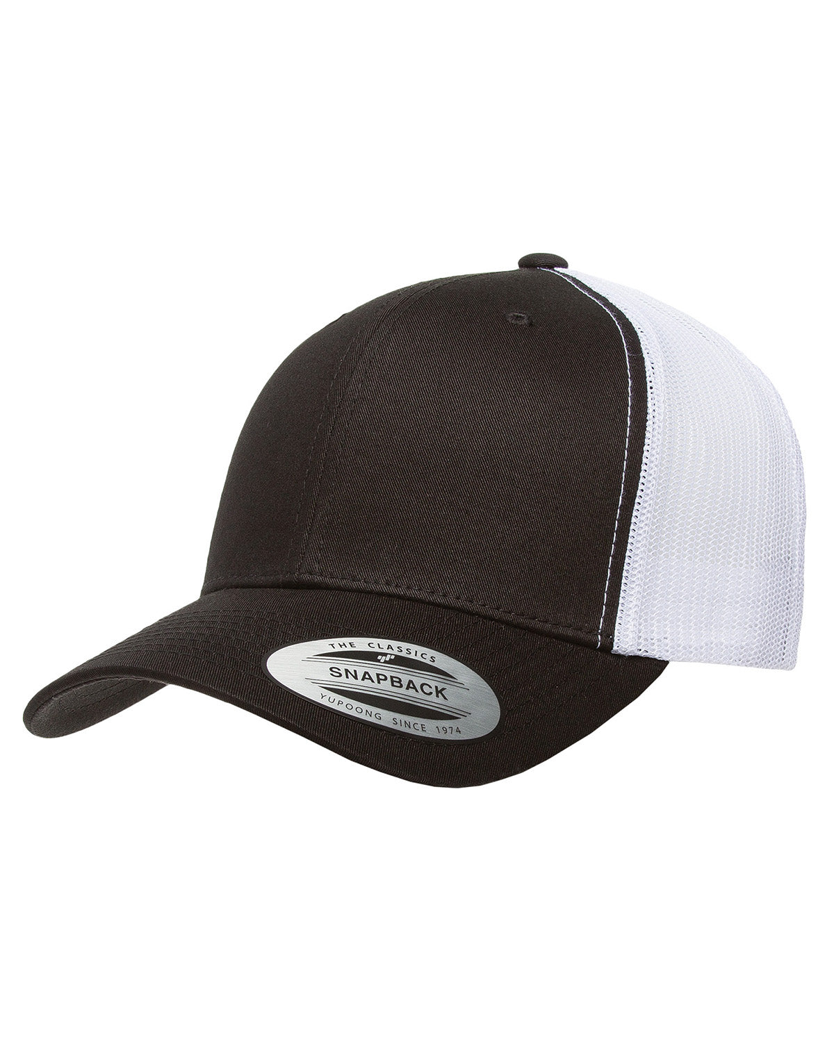 Unisex Retro Trucker Cap - Black / White