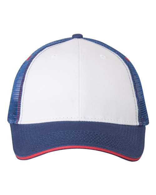 Valucap S102 White/ Royal/ Red — front