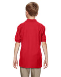 Youth Double Piqué Polo - Red