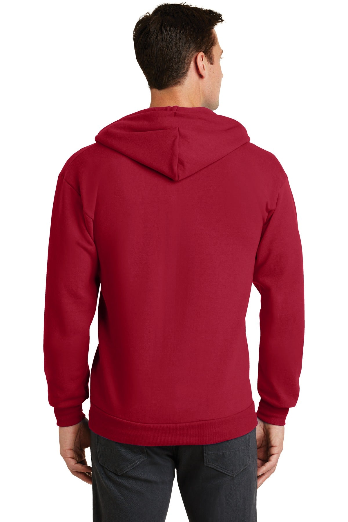 Unisex Core Fleece Full-Zip Hoodie - Red