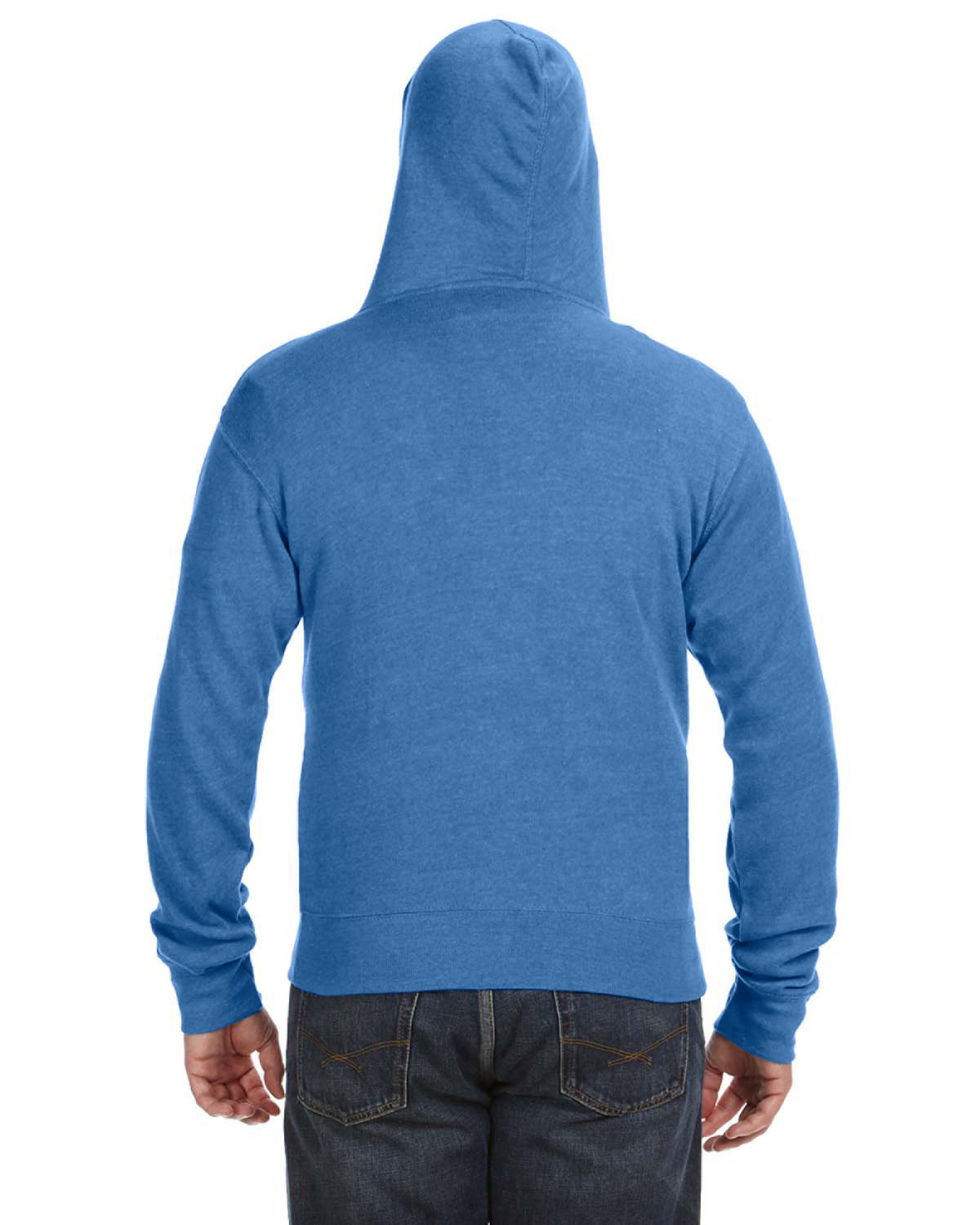 Unisex Triblend Full-Zip Fleece Hoodie - Royal Triblend