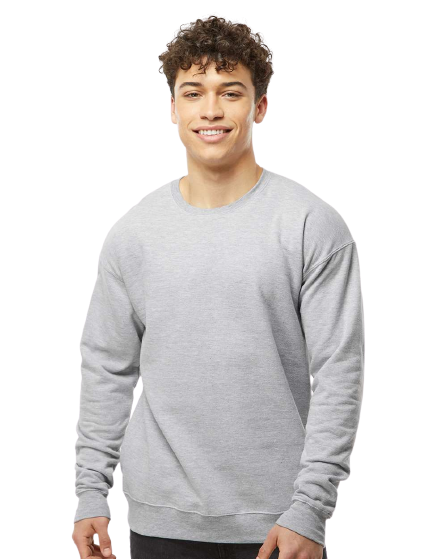 Unisex Fleece Crew - Heather Grey