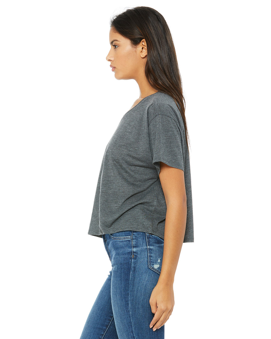 Women's Flowy Boxy T-Shirt - Heather Dark Gray