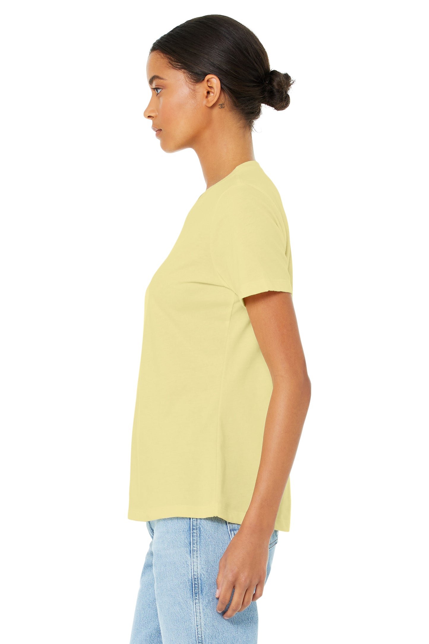 Women's Heathered Relaxed Jersey Short-Sleeve T-Shirt - Heather French Vanilla