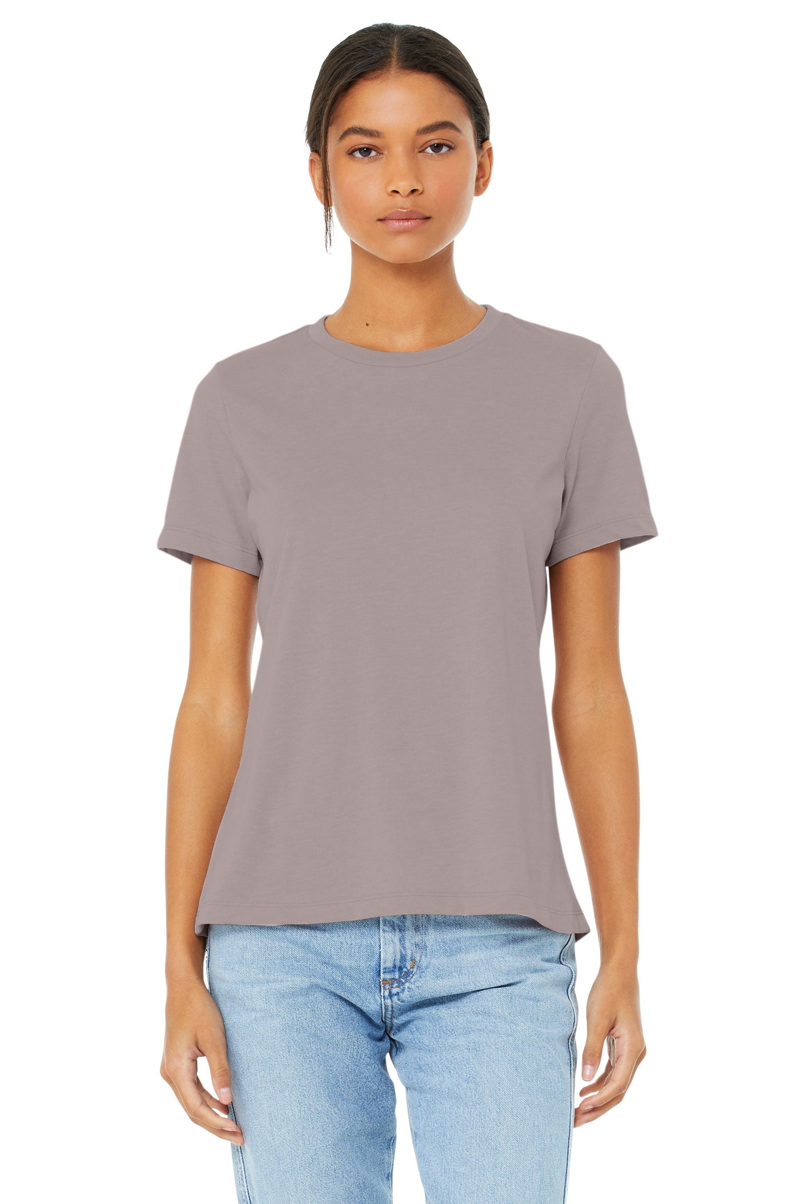 Women's Heathered Relaxed Jersey Short-Sleeve T-Shirt - Heather Pink Gravel