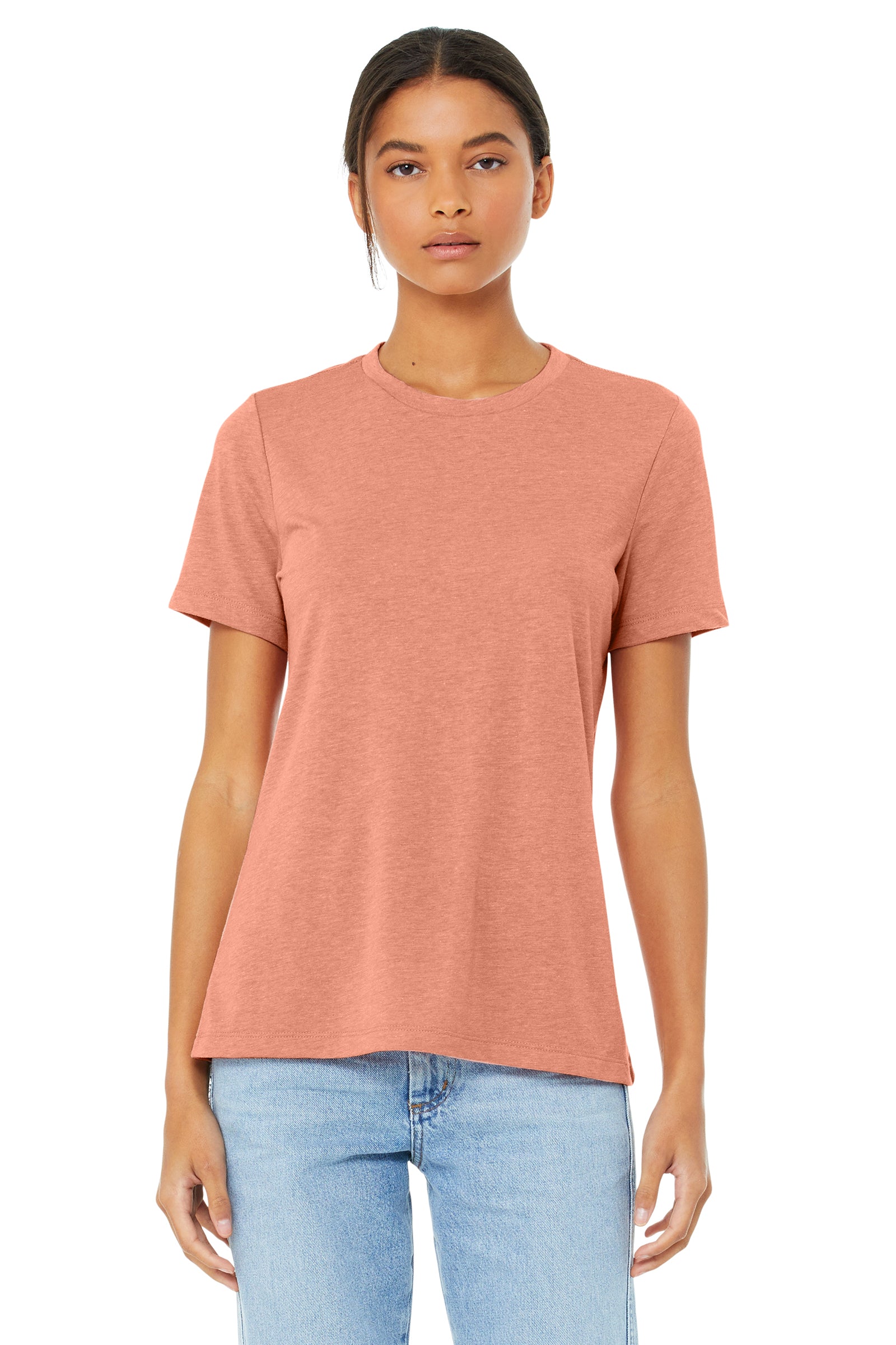 Women's Heathered Relaxed Jersey Short-Sleeve T-Shirt - Heather Sunset