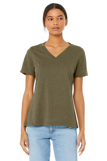 Women's Relaxed Jersey V-Neck T-Shirt - Heather Olive