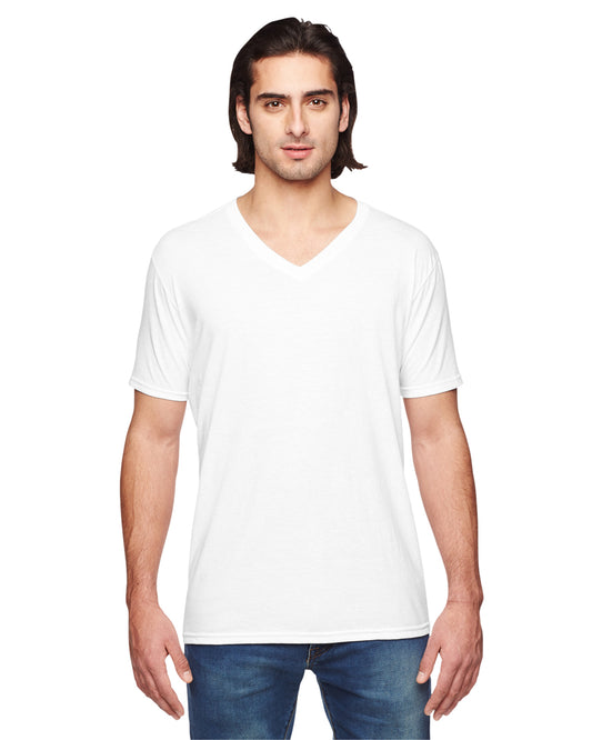 Unisex Triblend V-Neck T-Shirt - White