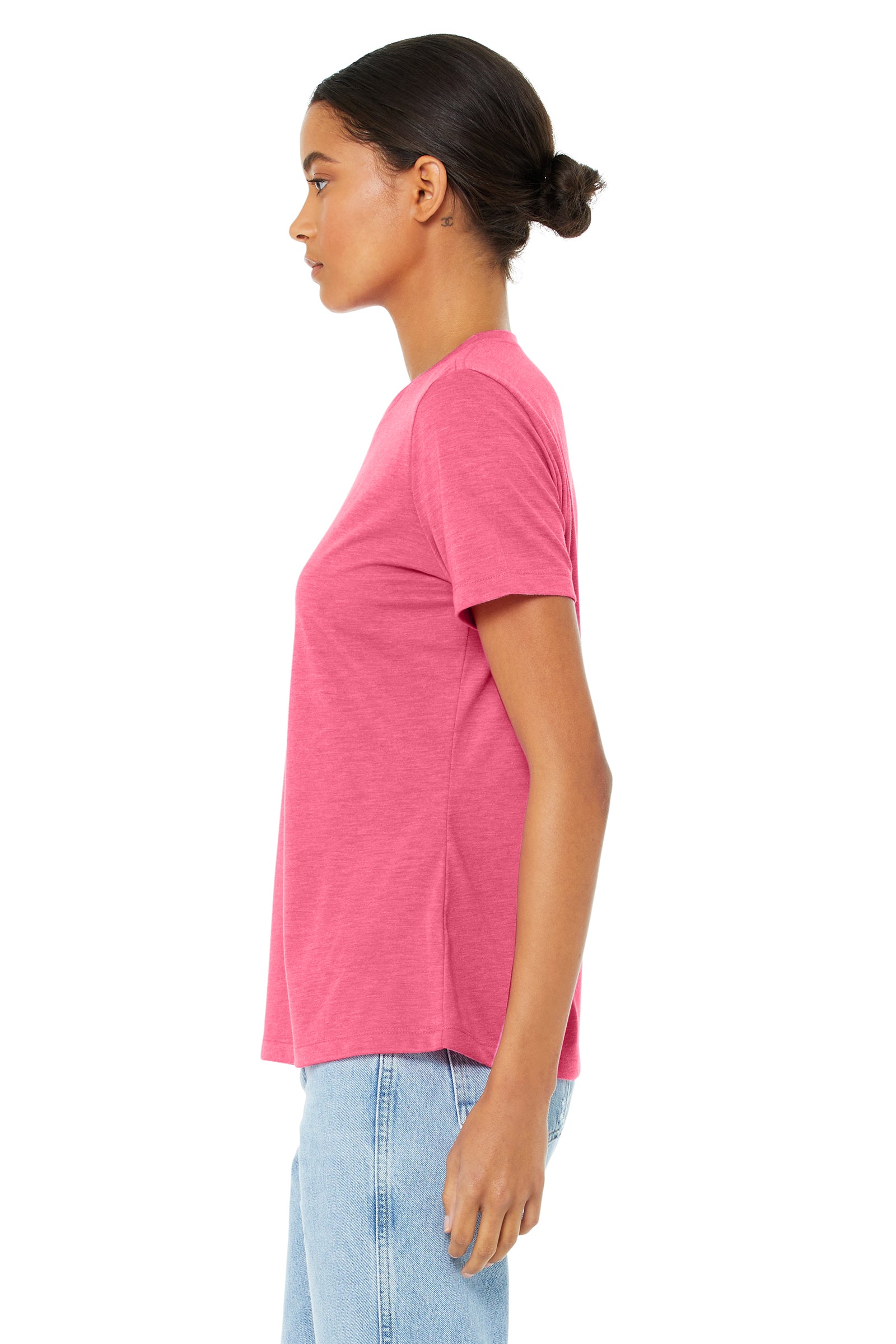 Women's Triblend Relaxed Jersey Short-Sleeve T-Shirt - Charity Pink Triblend