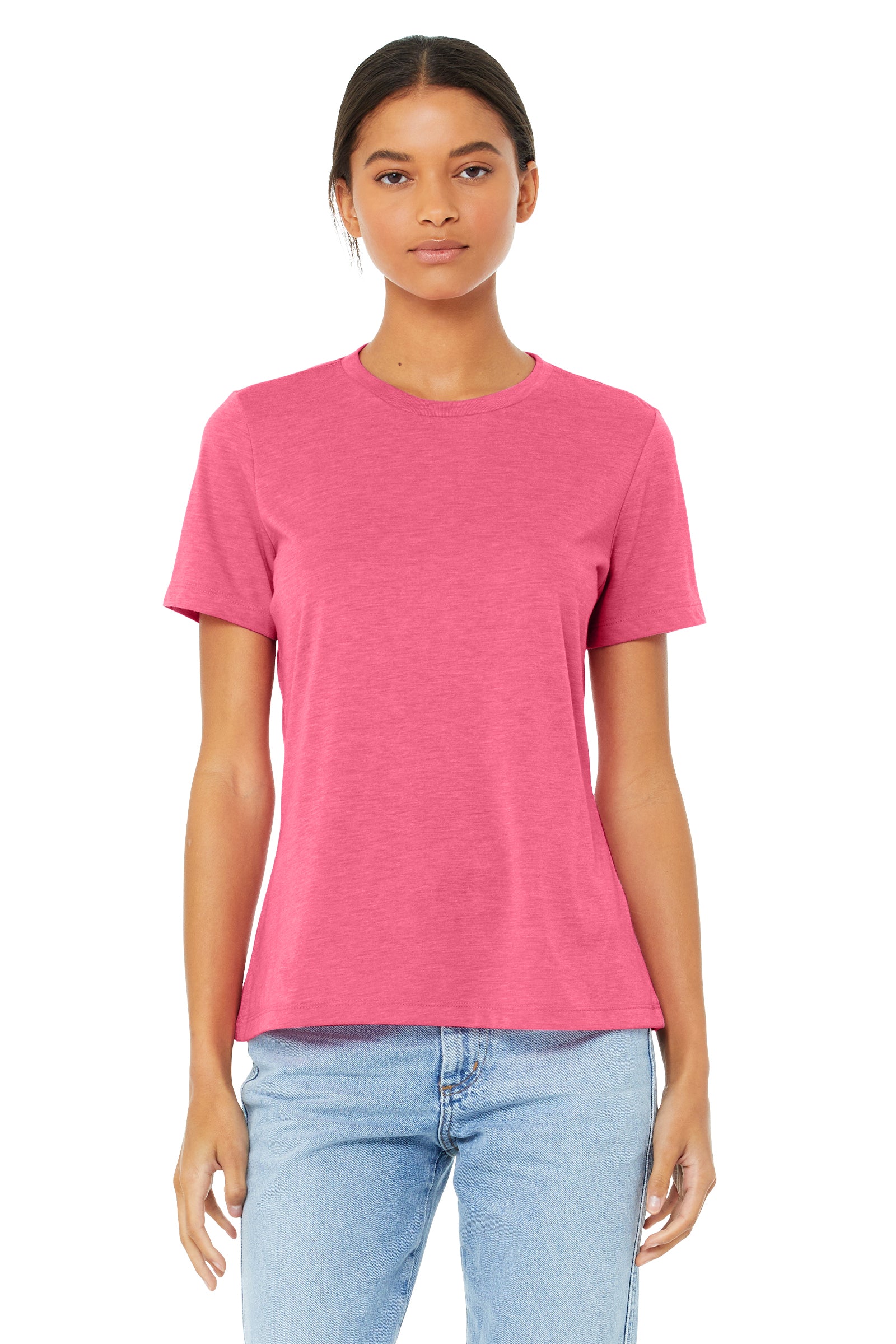 Women's Triblend Relaxed Jersey Short-Sleeve T-Shirt - Charity Pink Triblend