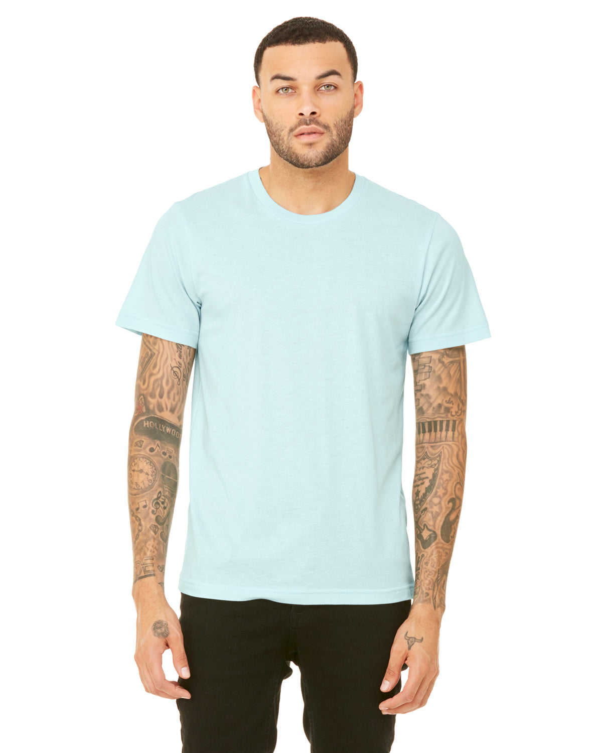Unisex Heather CVC T-Shirt - Heather Ice Blue
