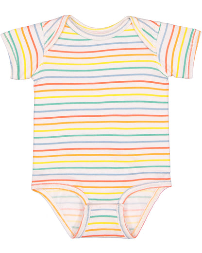 Infant Fine Jersey Bodysuit - Rainbow Stripe