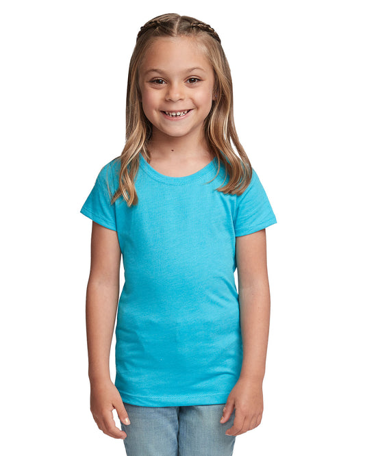 Girl's Youth Princess CVC T-Shirt - Bondi Blue
