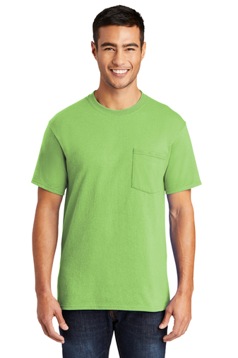 Unisex Core Blend Pocket Tee - Lime