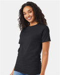 Hanes 5280 Charcoal Heather — on model side