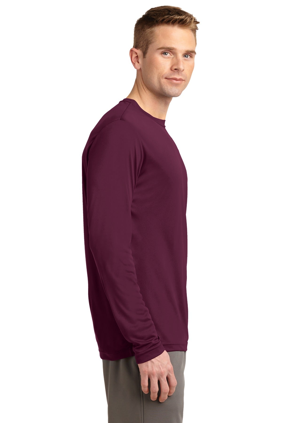Unisex Long Sleeve PosiCharge Competitor Tee - Maroon