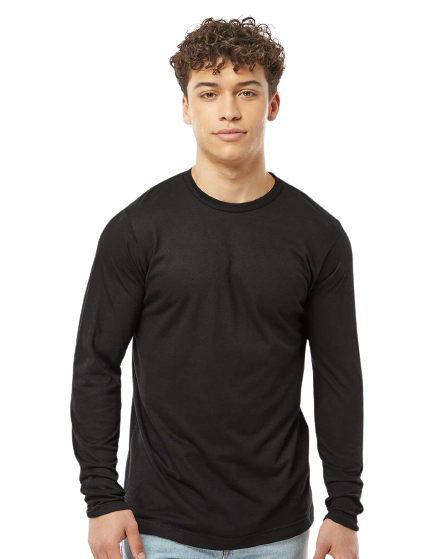 Unisex Poly-Rich Long Sleeve Tee - Black