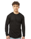Tultex 0242TC - Unisex Poly-Rich Long Sleeve Tee - Black