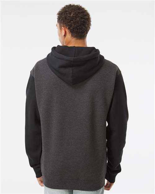 Independent Trading Co. IND4000 Charcoal Heather/ Black — on model back