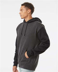 Independent Trading Co. IND4000 Charcoal Heather/ Black — on model side